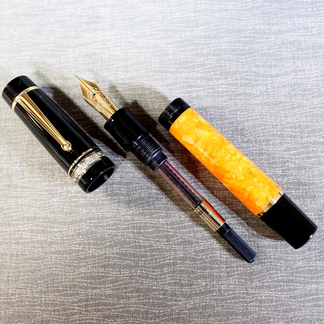 【美品 送料込み】デルタ 万年筆 ドルチェビータ　オーバーサイズ バーメイル