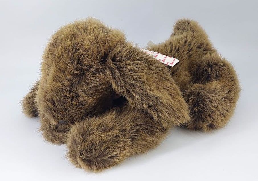 廃盤品 ケテクルーゼ ぬいぐるみ クタクタ犬 ドイツ製 ブラウン 横向き34cm