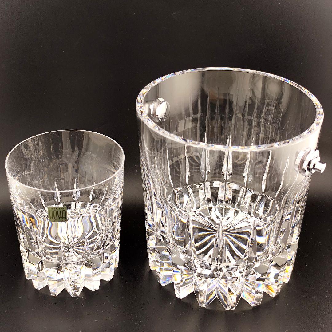 【超希少】佐々文夫 HOYA 最高級クリスタル アイスペール 共箱付 切子