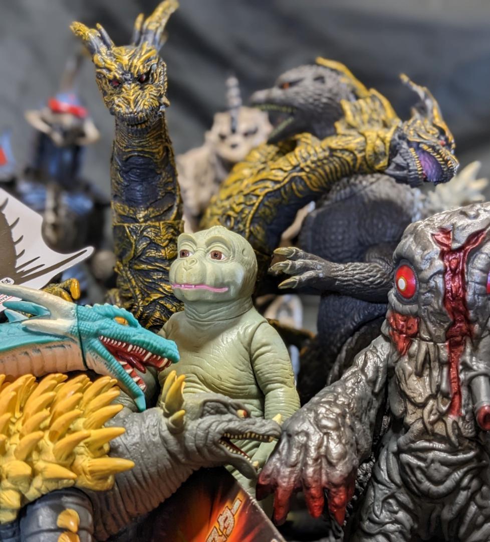 FWゴジラ・カイザーギドラ・モンスターX・ミニラ他（バンダイ）ソフビ12体セット