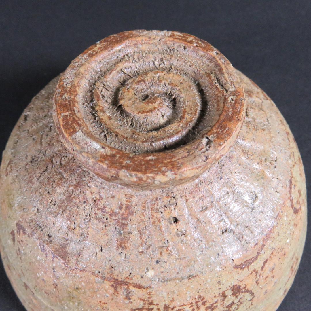 茶碗 窯傷 木箱 渦巻 無銘 抹茶碗 茶器 茶道具