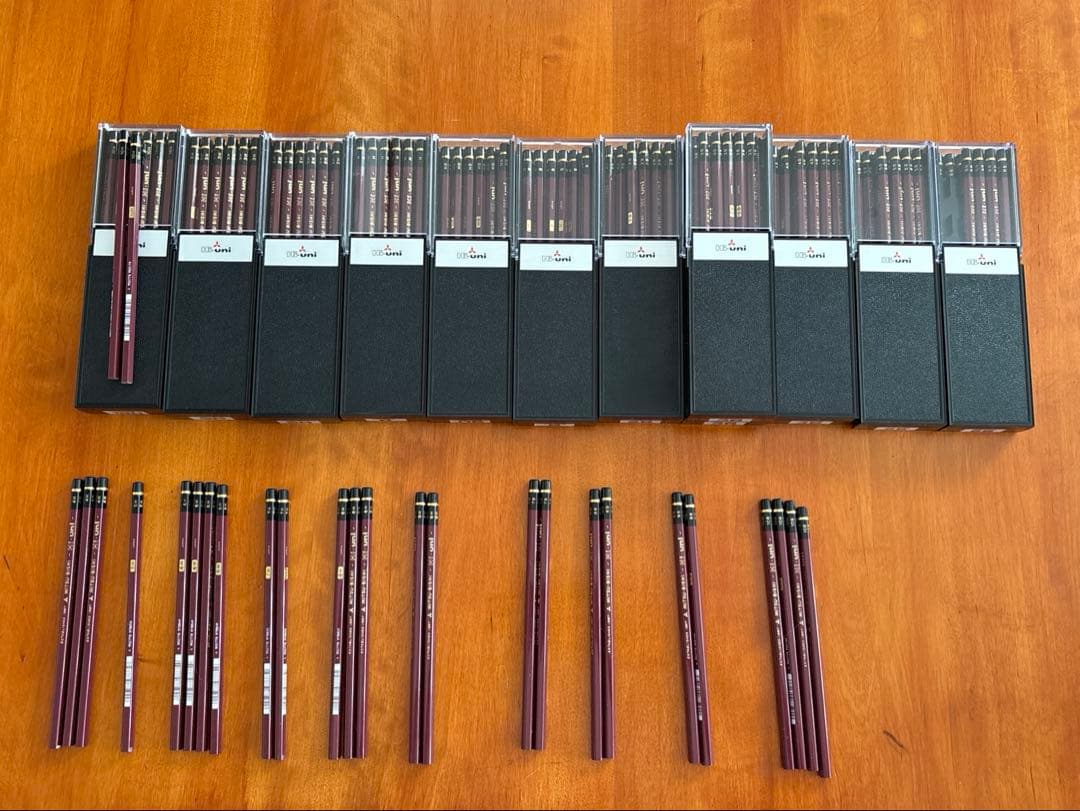 格安！三菱鉛筆 Hi-uni 鉛筆セット 全152本　デッサン 美大受験