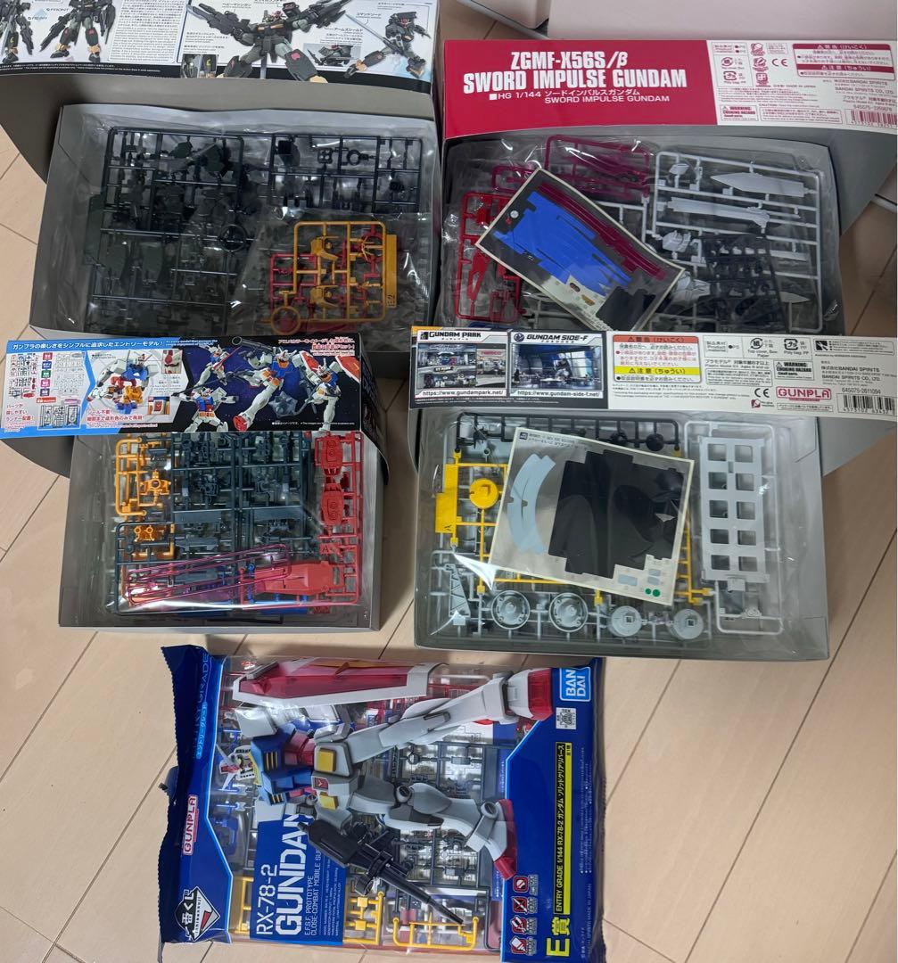 ガンプラまとめ売り6点セット ソードインパルス・ダブルオーコマンドクアンタ等