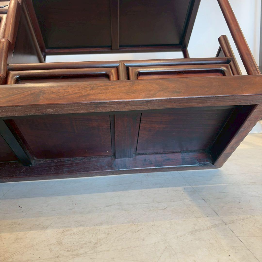 唐木家具 花梨 茶箪笥 飾り棚 日本式茶棚　筆返し　サイドボード ビンテージ