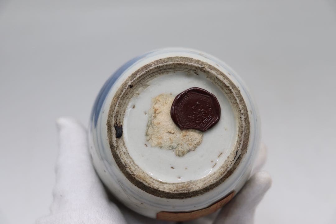 中国　清時代　染付小壺　送料込み1102