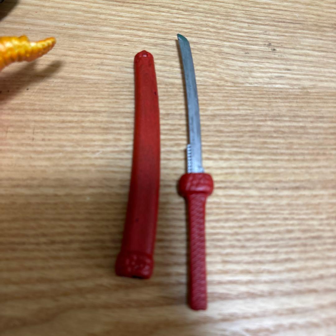 バンダイ　変身忍者嵐　ソフビ　面取れ　1972年　当時物　刀レプリカ　石森章太郎