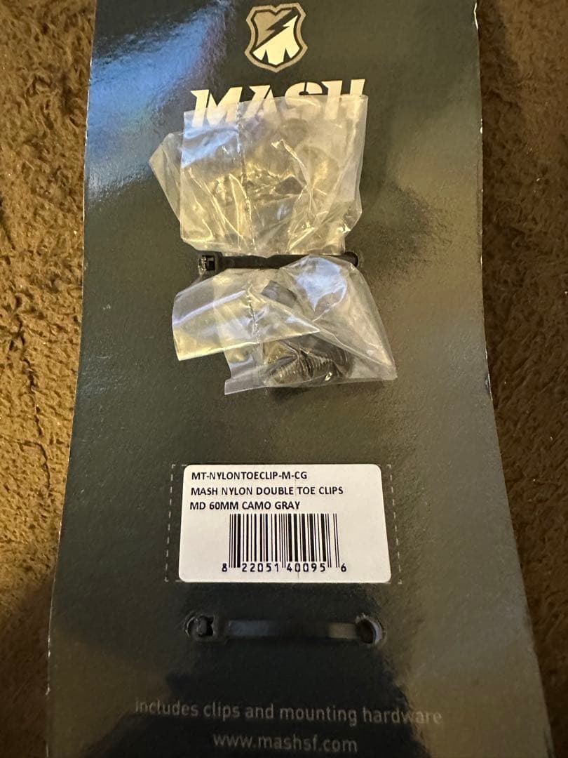 MASH ダブルトークリップ 60mm カモグレー