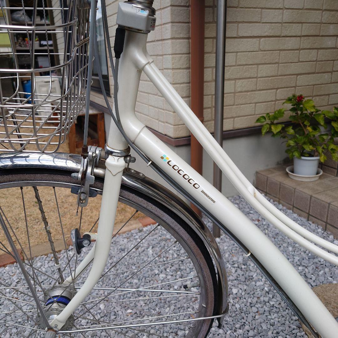 引き取りのみ　LOCOCO シティサイクル ホワイト