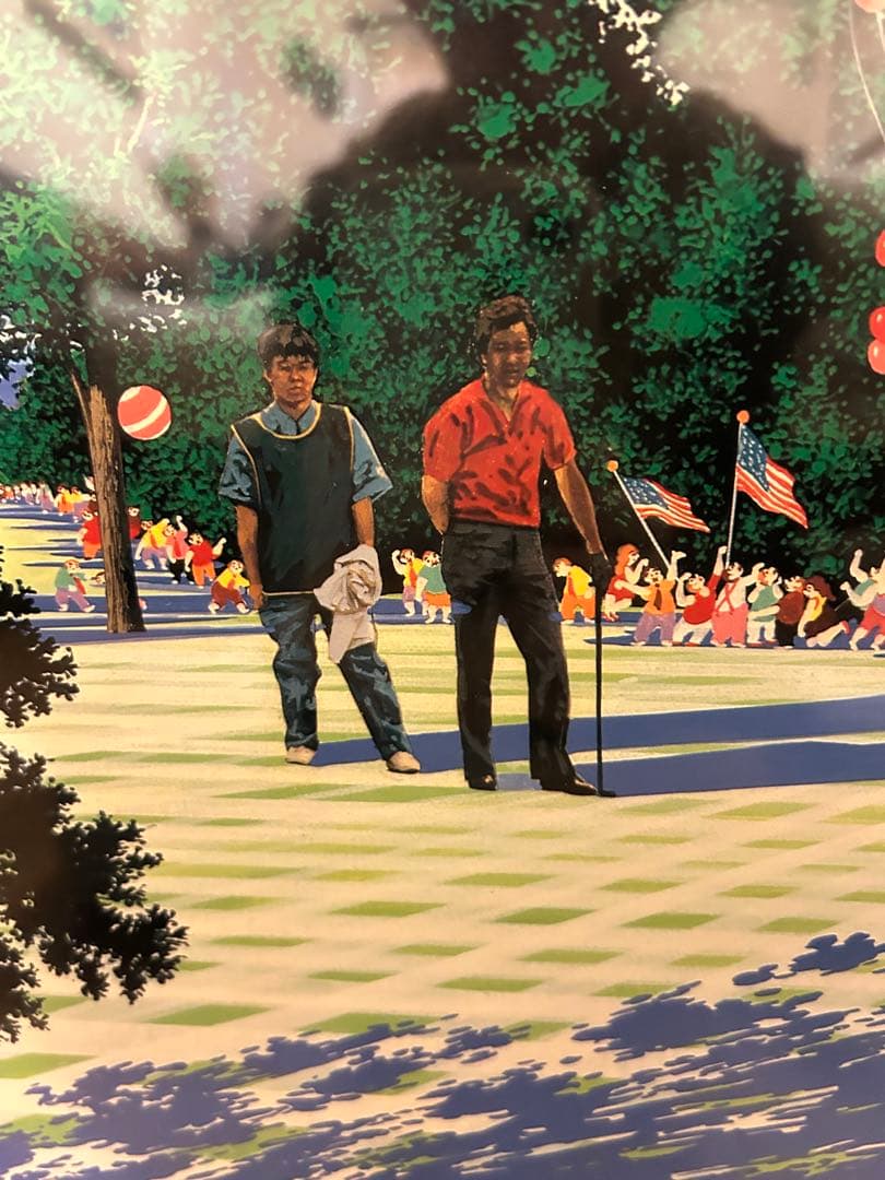 ヒロ　ヤマガタ　ゴルフポスター　額縁