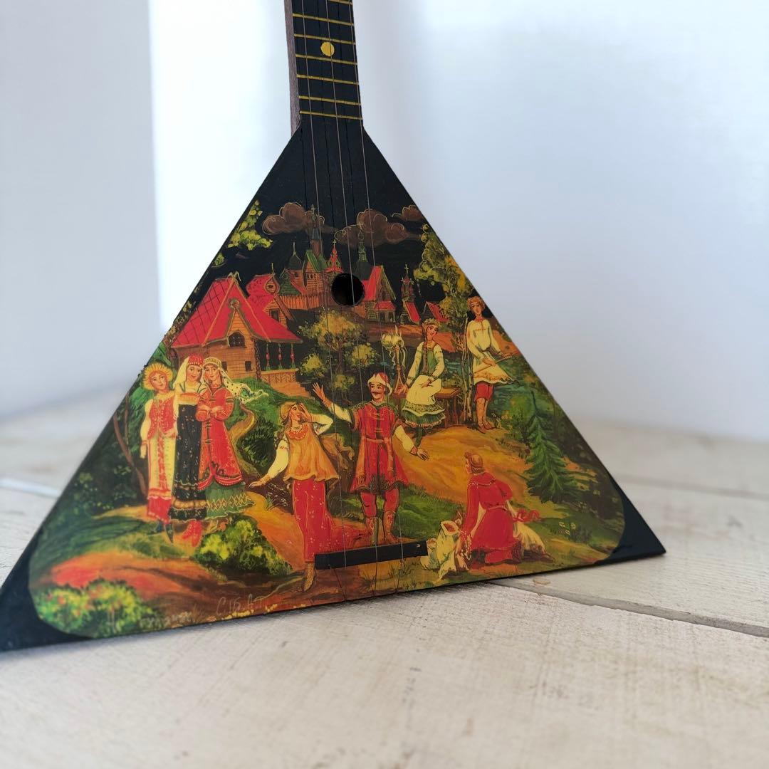 Vintage　木製バラライカ　ロシア伝統楽器