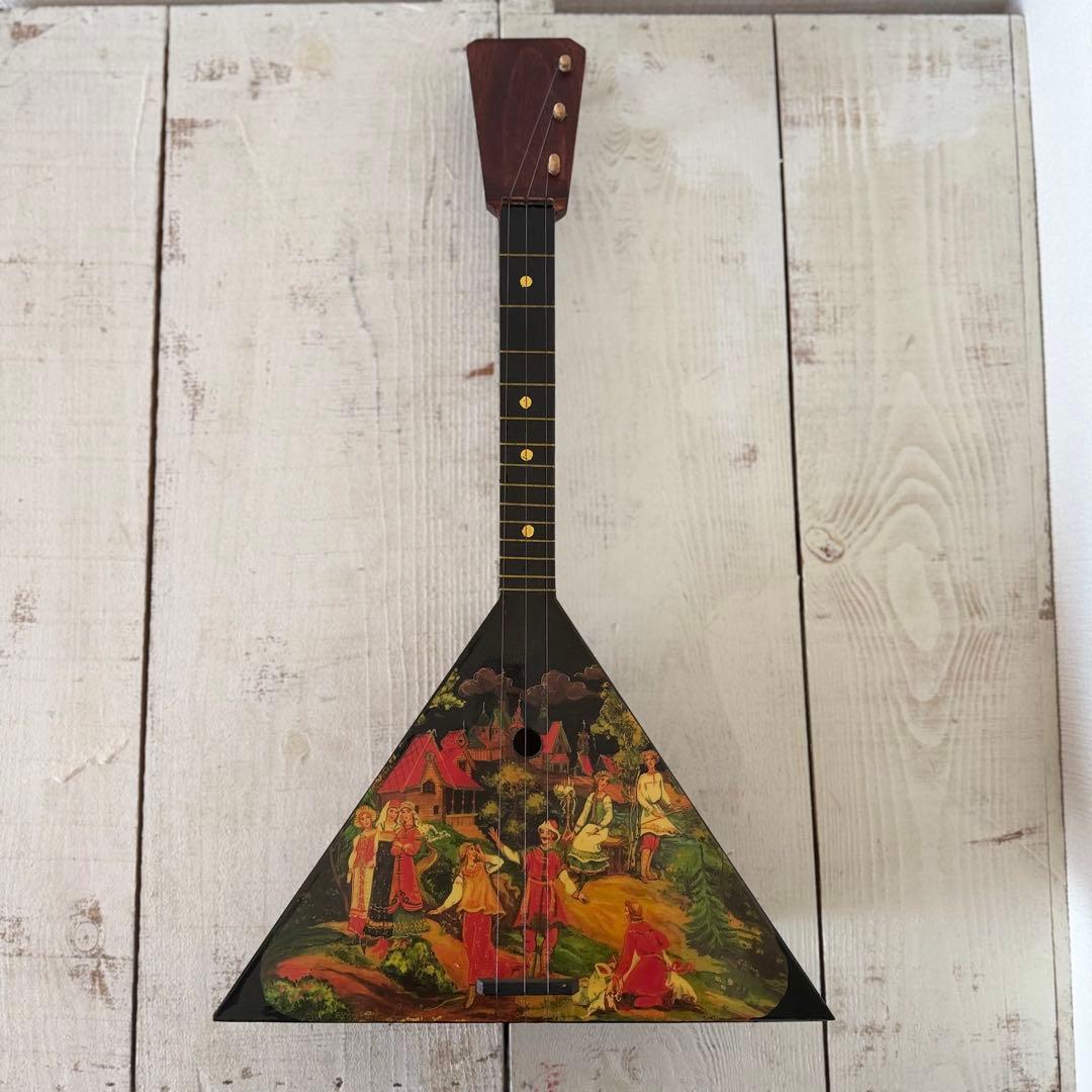 Vintage　木製バラライカ　ロシア伝統楽器
