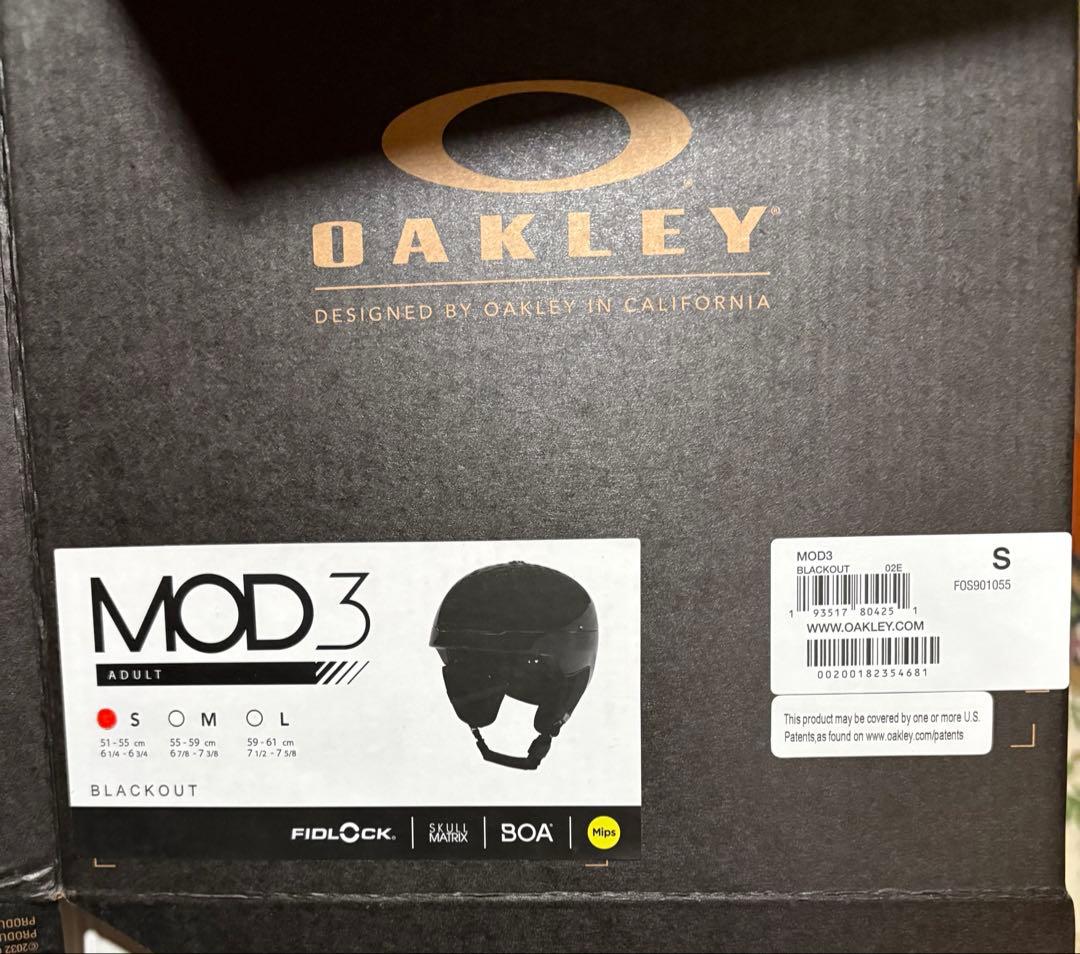 OAKLEY MOD3 ヘルメットblackout MIPS Sサイズ