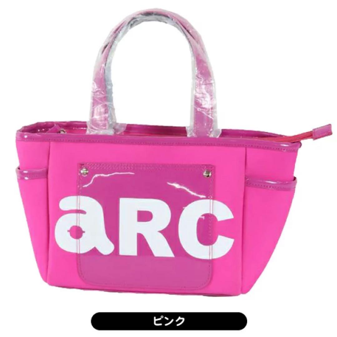 ピンク トートバッグ arc ロゴ入り アルチビオ