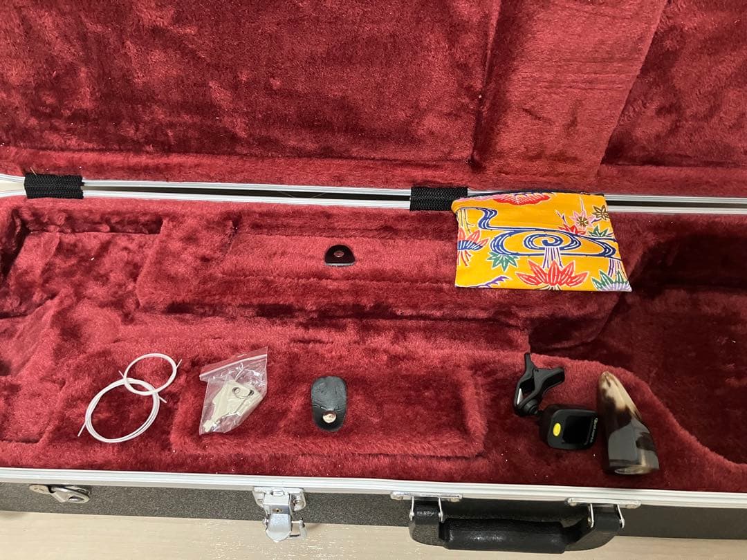 三線　二重張り　ケース付