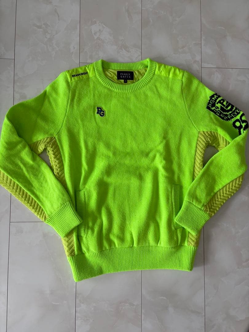 ⭐︎PEARLY GATES ☆ アウター 蛍光イエロー ナイロンセーター