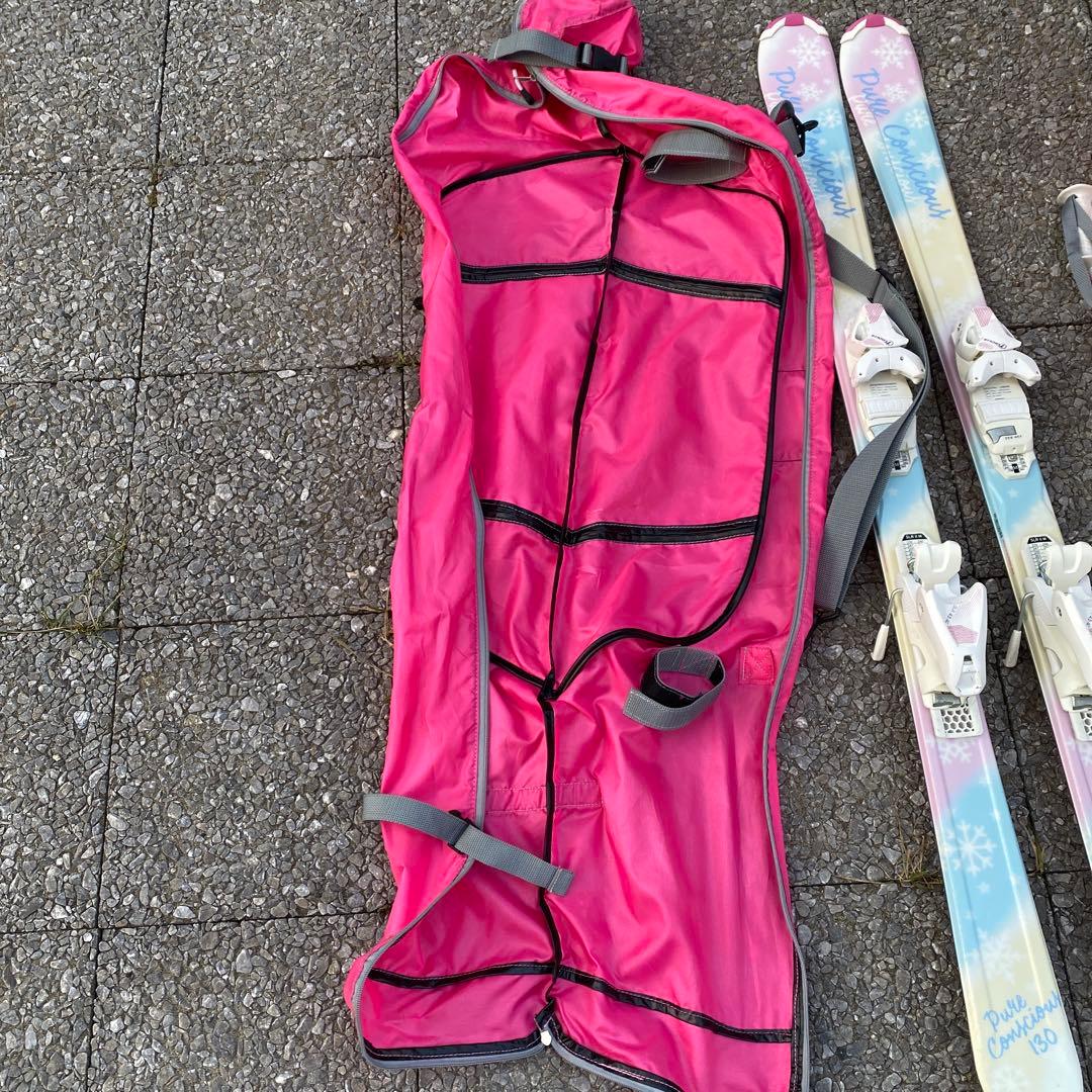 ピンク スキーセット スキーブーツ バッグ付き