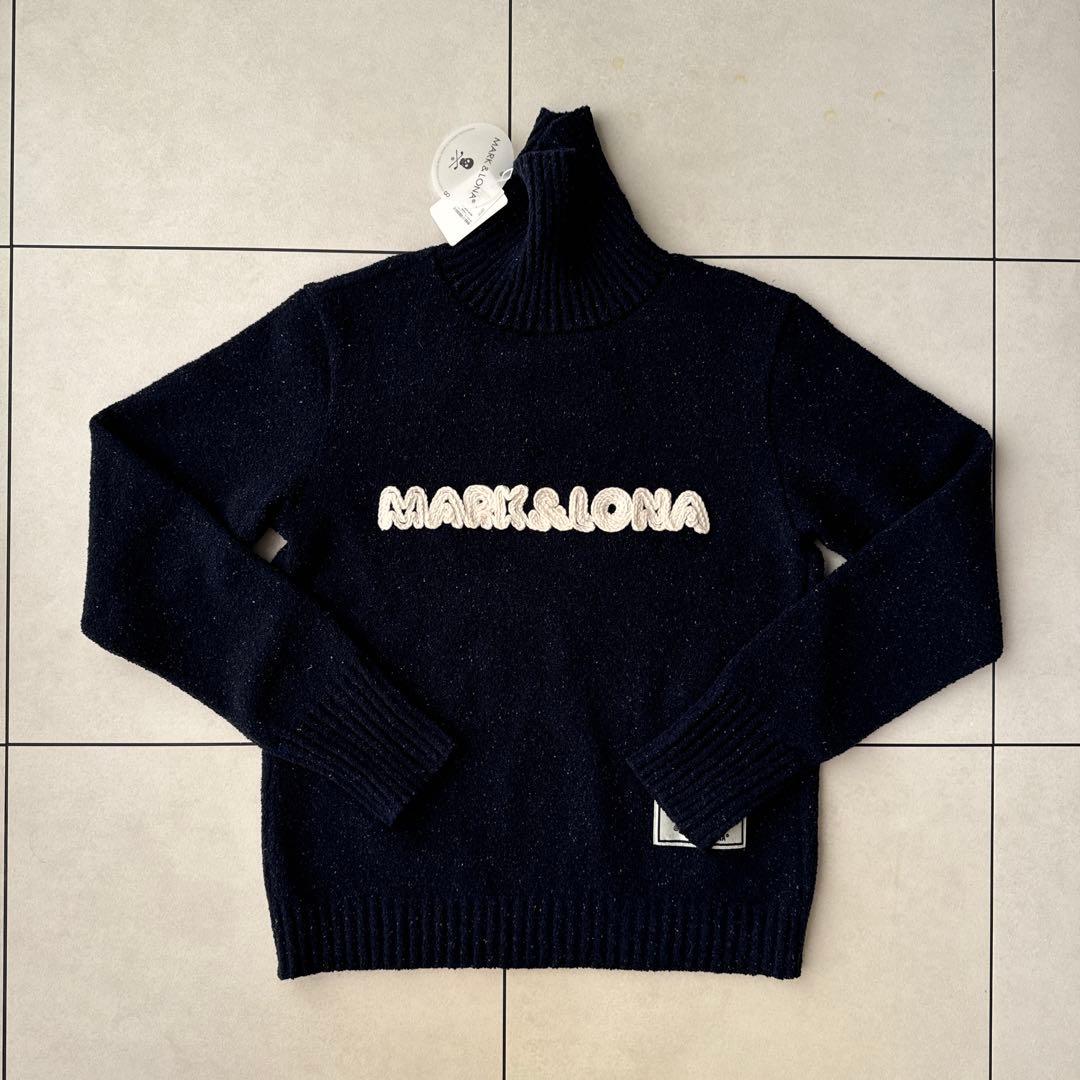 MARK & LONA マークアンドロナ　タートルネックネイビー セーター 46