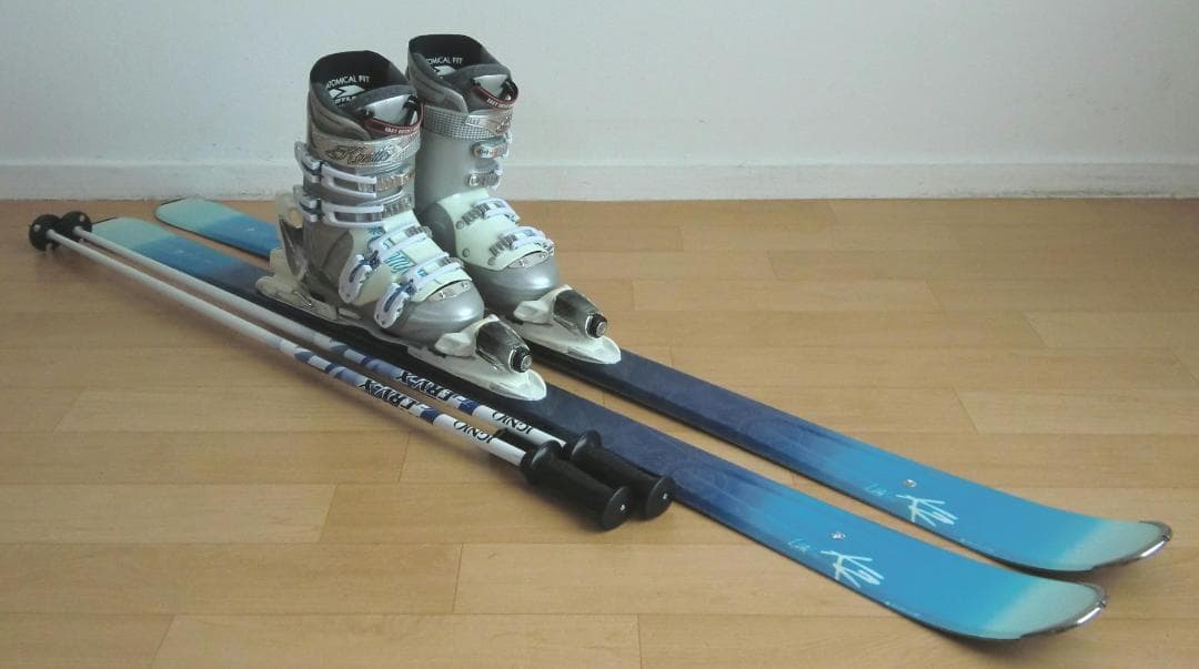 ■■送料無料■K2■女性用スキーフルセット■板156靴25-25.5■メンテ付■