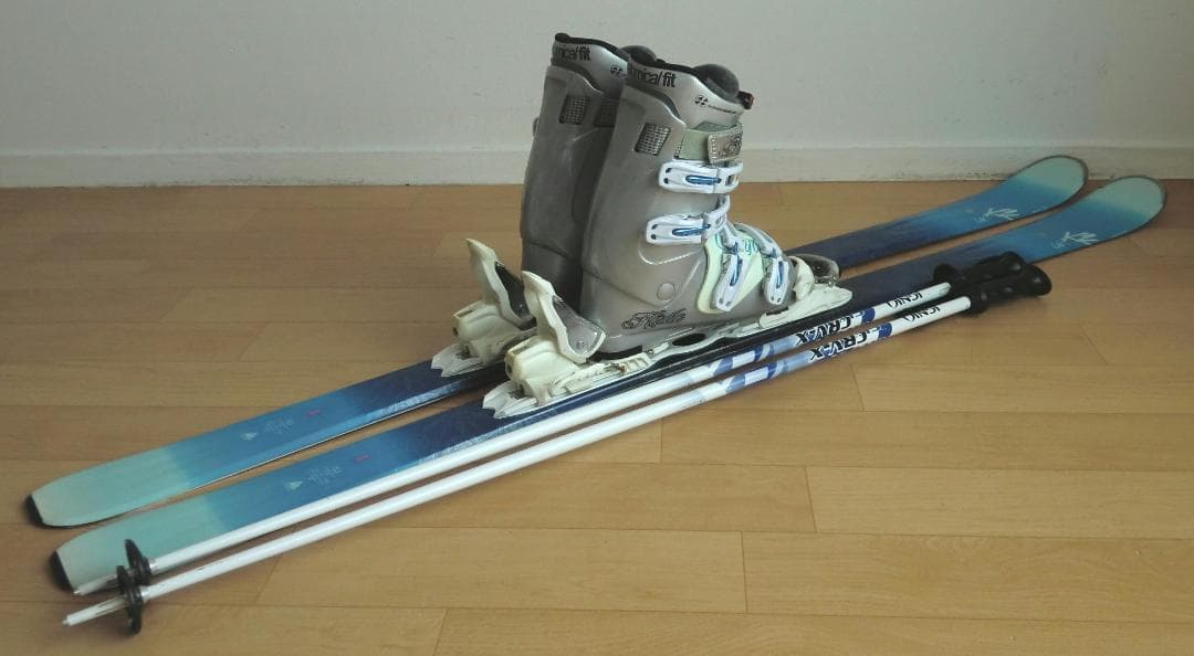 ■■送料無料■K2■女性用スキーフルセット■板156靴25-25.5■メンテ付■