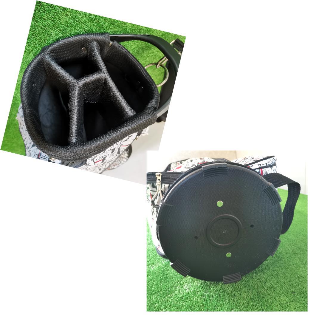 LOUDMOUTH ラウドマウス 犬柄 キャディバッグ フード付 ホワイト