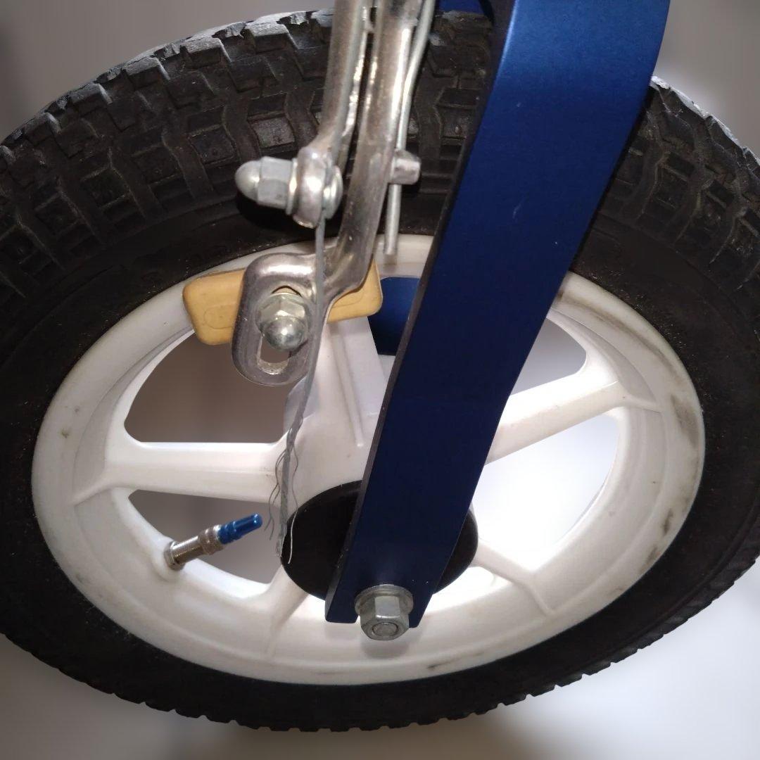 MicroBike 折りたたみ自転車　 ブルー　 ベルトドライブ　12インチ