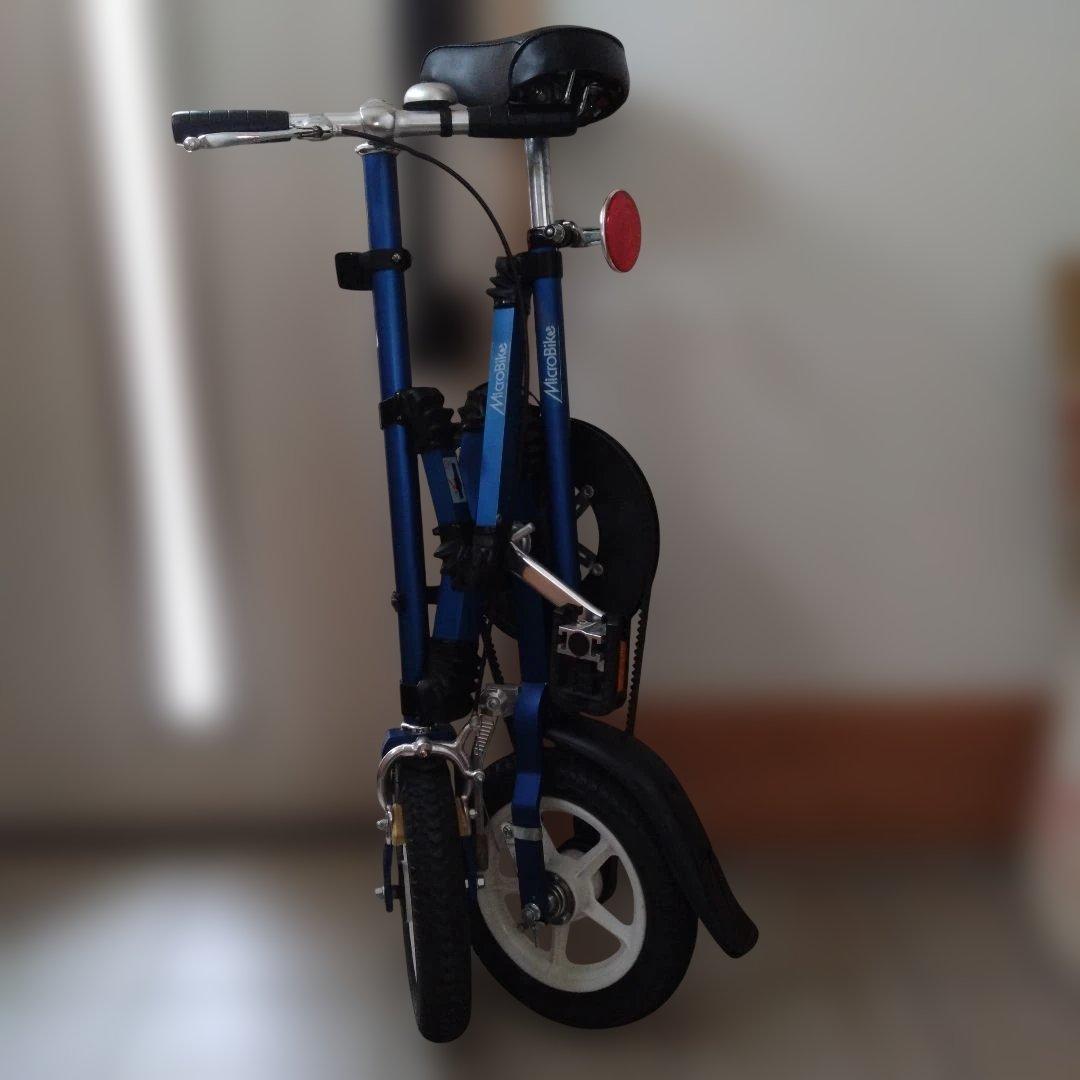 MicroBike 折りたたみ自転車　 ブルー　 ベルトドライブ　12インチ