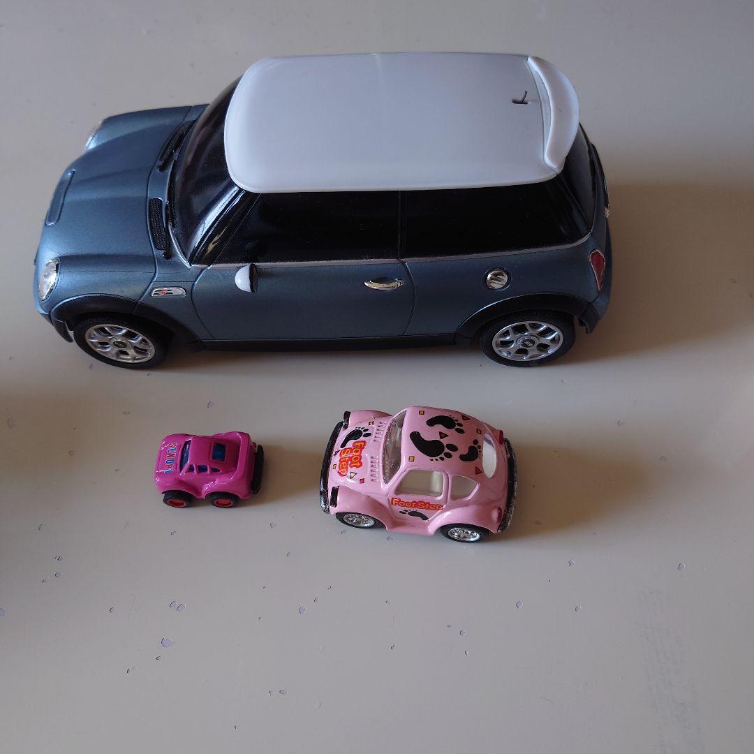 ミニクーパー・ムーヴ。SONIKA・ハスラー・チョロQピンク大・小セット