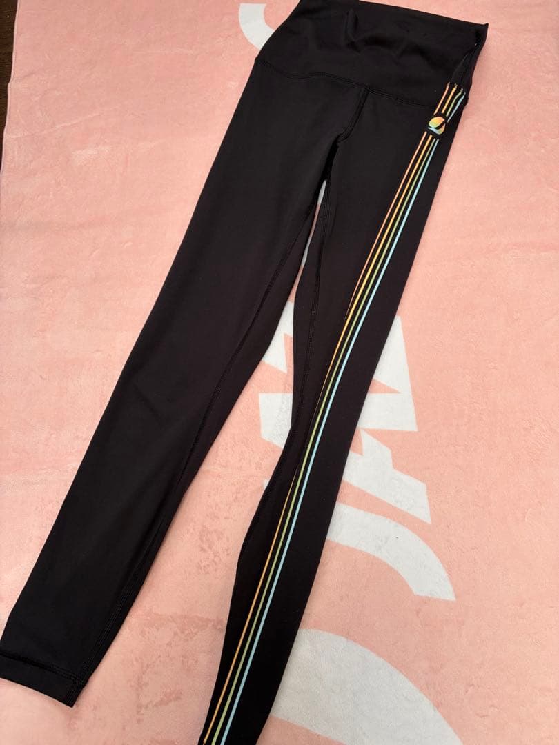 ジャザサイズ　レギンス　上下　セット　①レインボー　黒