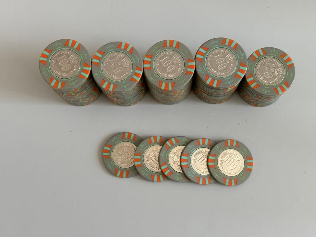 MGMカジノチップ　ゲームメダル$100×100枚(1000枚)