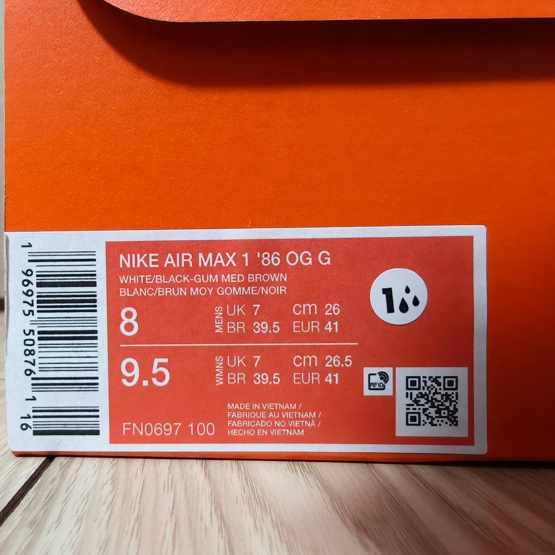 NIKE AIR MAX 1 86 OG G 26cm 新品 エアマックス 1