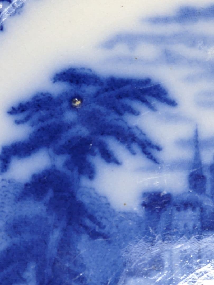 ♦英国製 スタッフォードシャー フローブルー裏印 1890年代〜1910年代頃