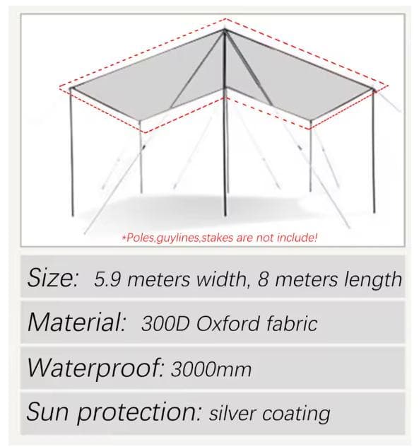6m×8m タープ　日よけ　グランドシート