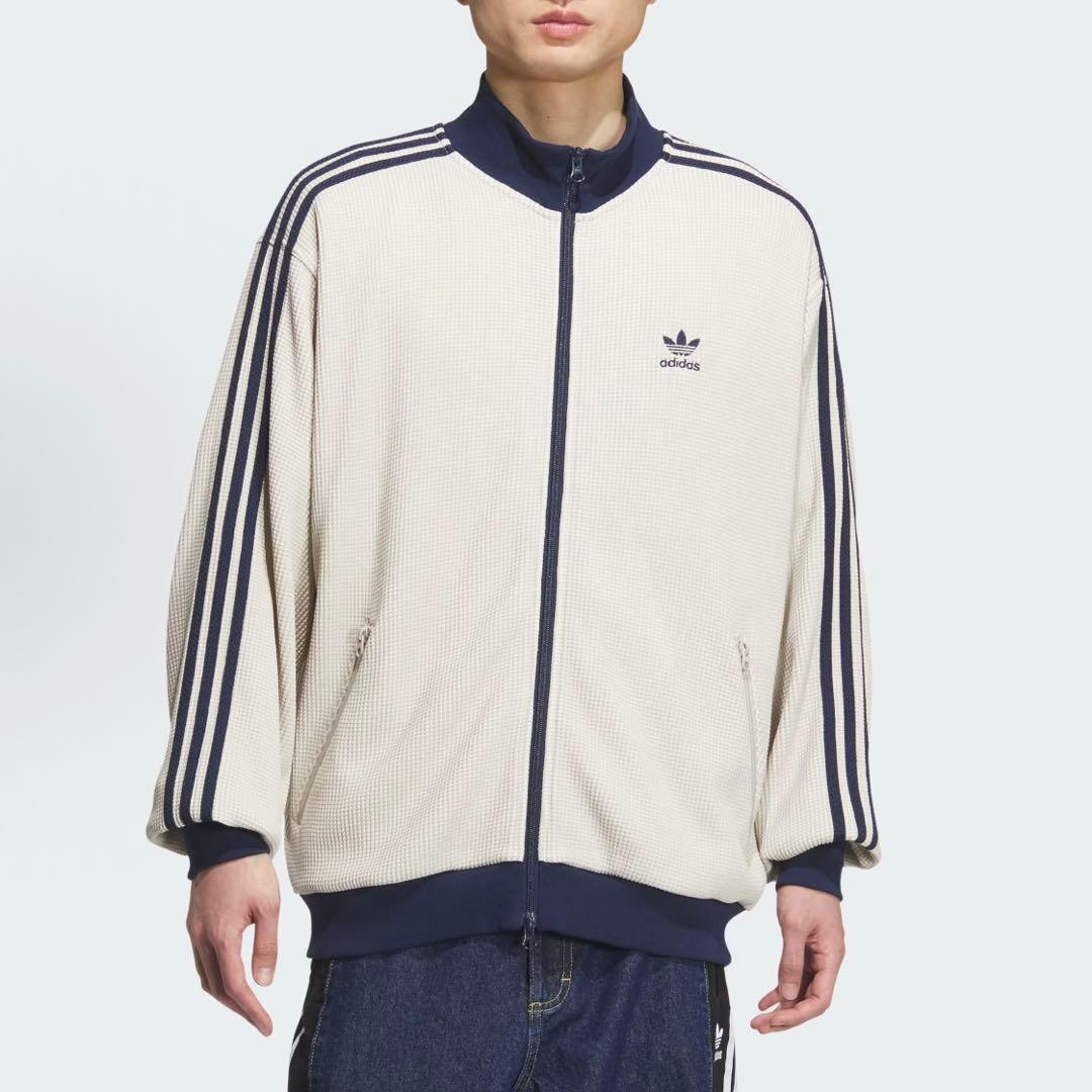 新品L adidas ニット トラックトップ ワッフル KC2618