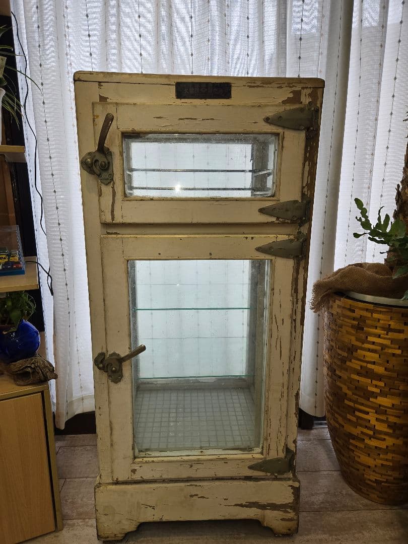 二段式ガラスケース 木製 ホワイト