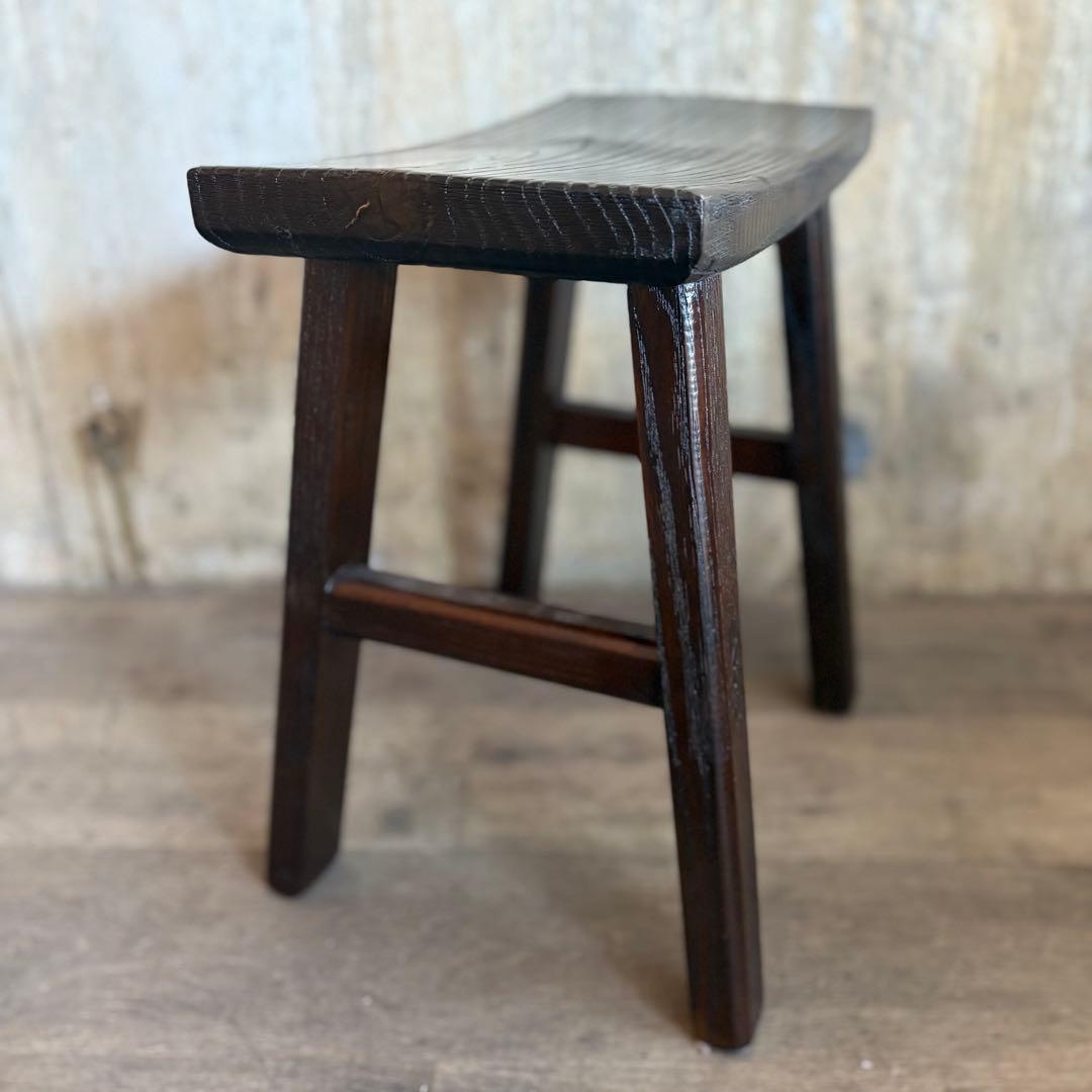 無垢材スツール　アジアンスタイル　①