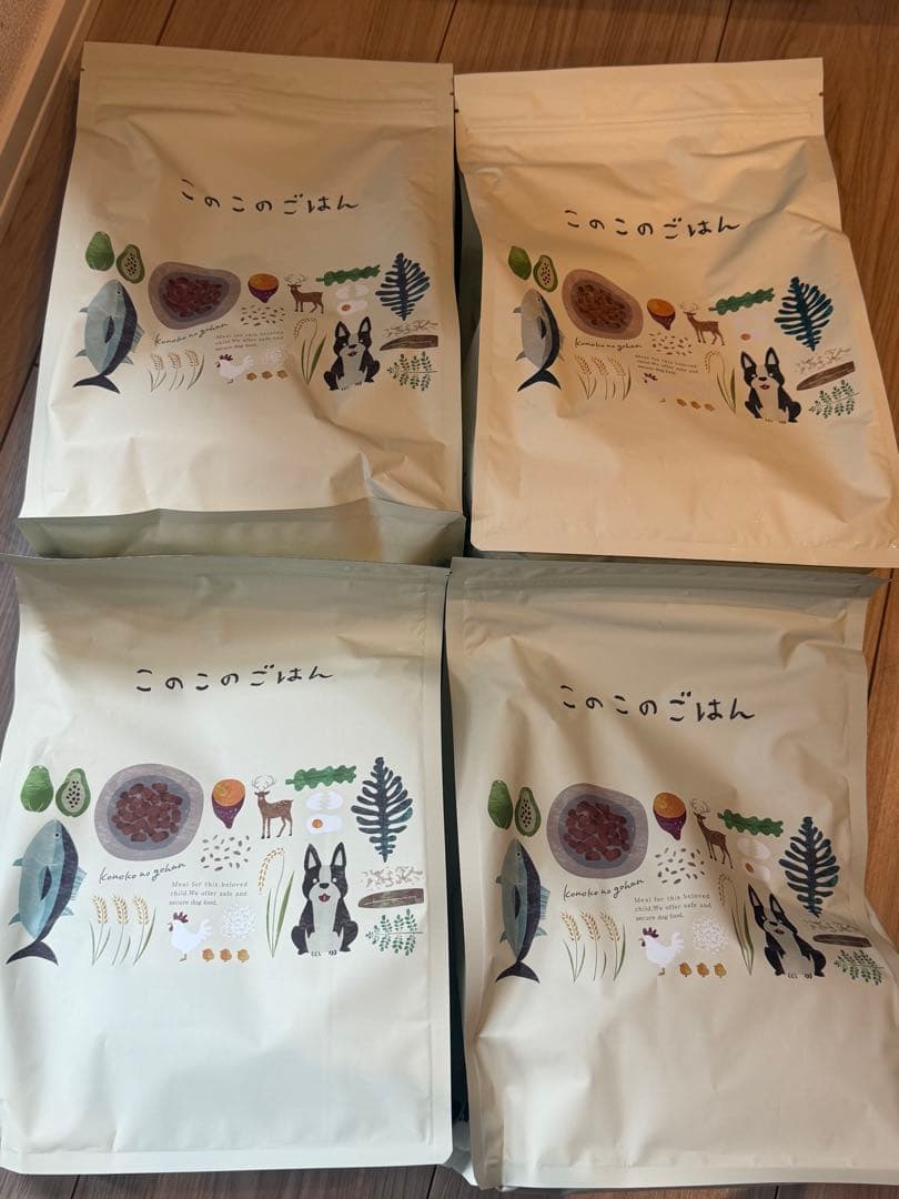 このこのごはん ドックフード 1kg×4