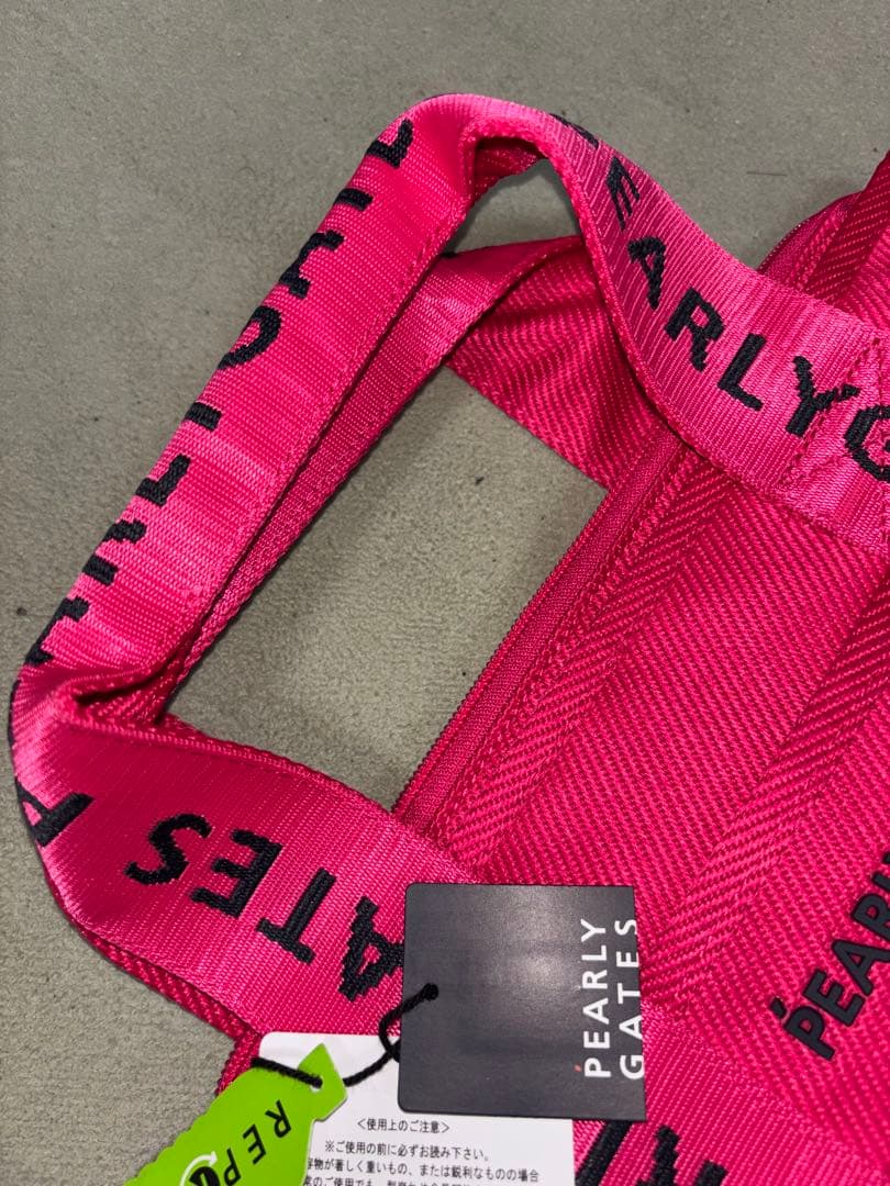 （新品）パーリーゲイツ、カートバッグ、ラウンドバッグ、ピンク色