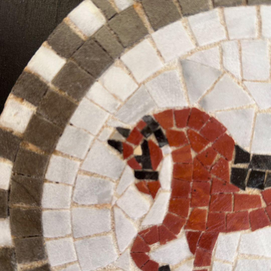 モザイクタイル　チュニジアの伝統工芸　馬　約18cm　ブラウン