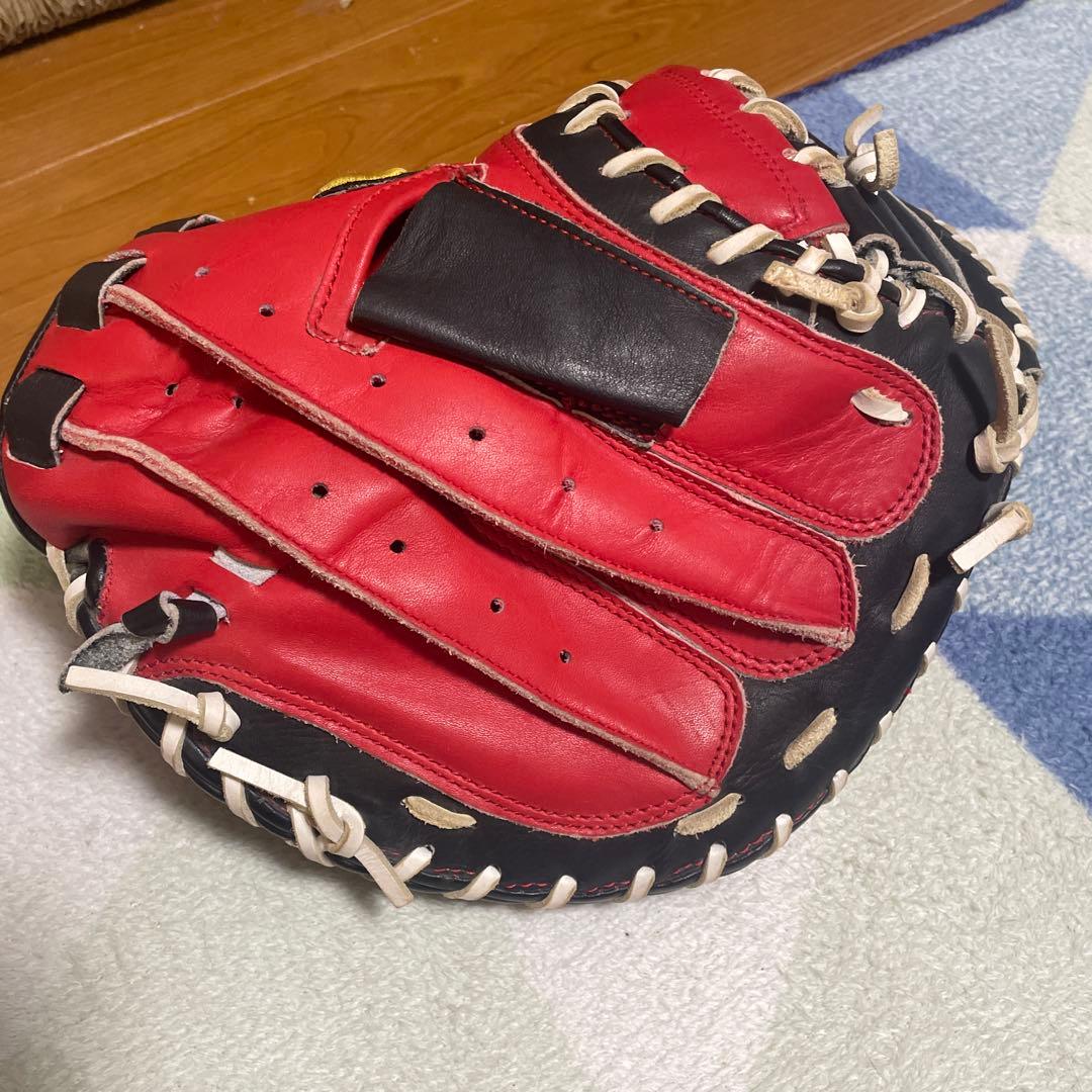 左用‼️プロマーク軟式野球グローブ PCM-4253 赤黒キャッチャーミット