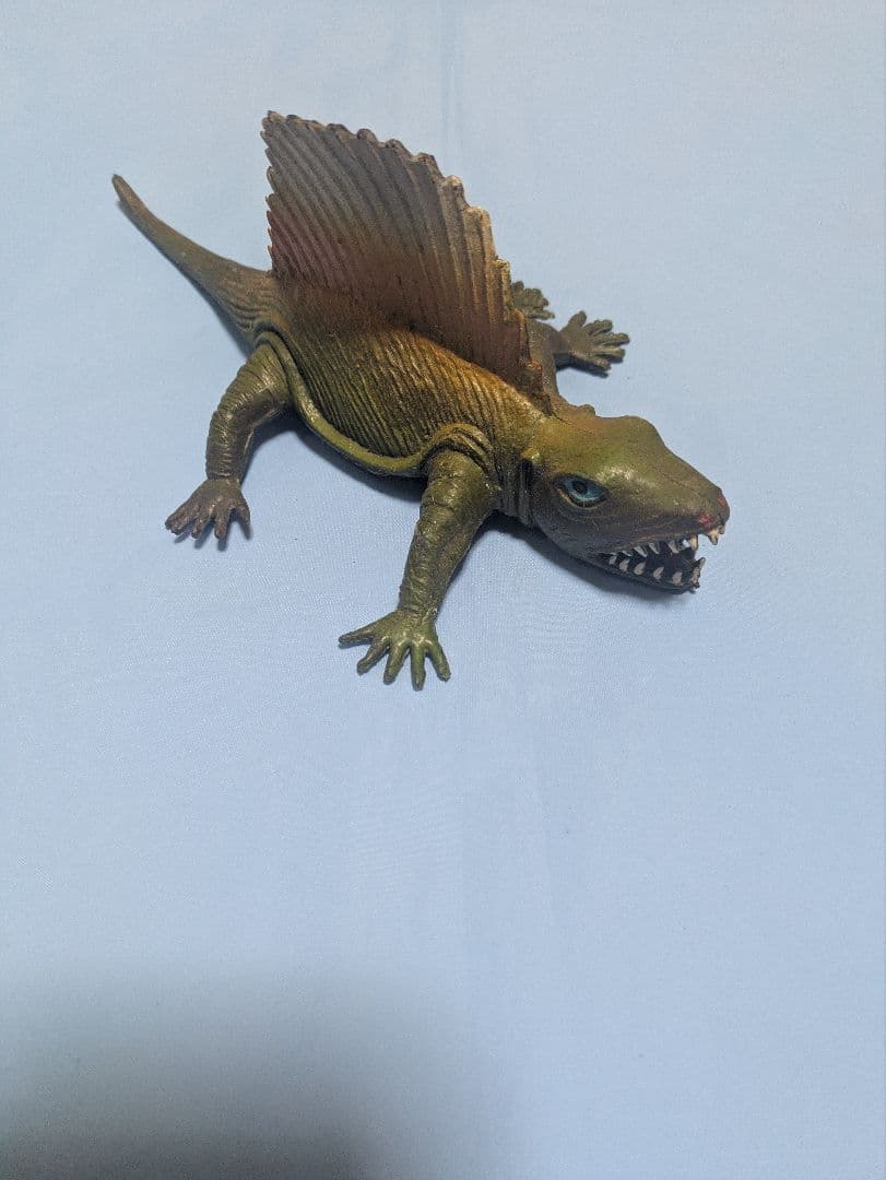 ディメトロドン 恐竜 昔のソフビ フィギュア Made in Hong Kong