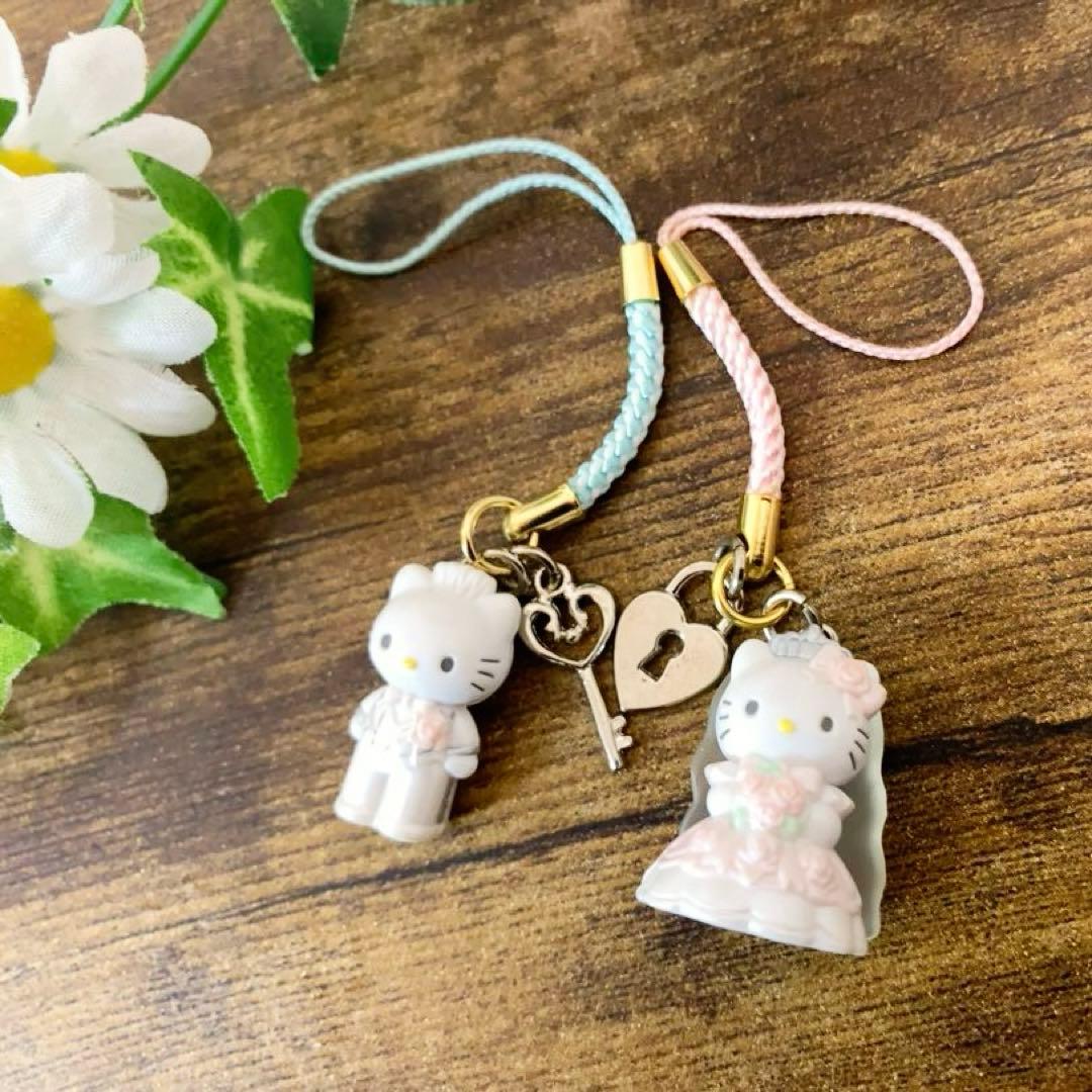 【希少レア】ハローキティ＆ディアダニエルウェディングペア根付け　2002