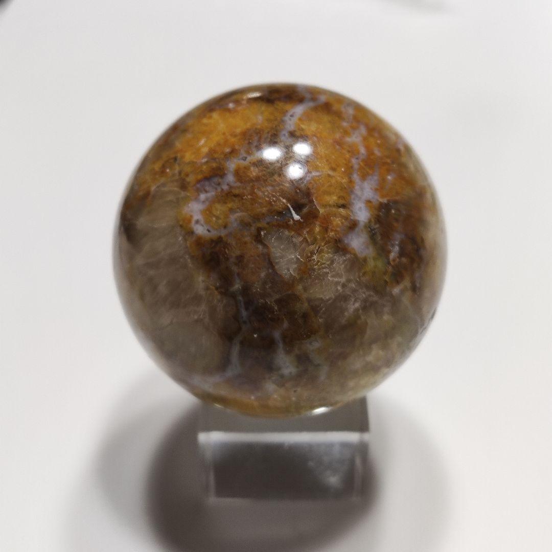 パワーストーン　　穴開きジャスパー　丸玉　直径5.5cm　196g　No.376