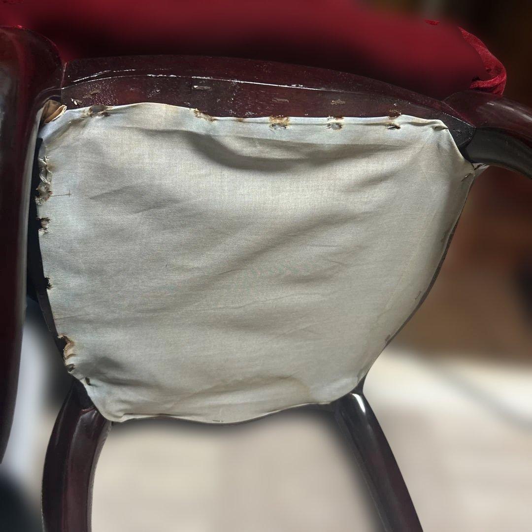 アンティーク　家具　ヴィクトリアンスタイル 赤いチェア　1点