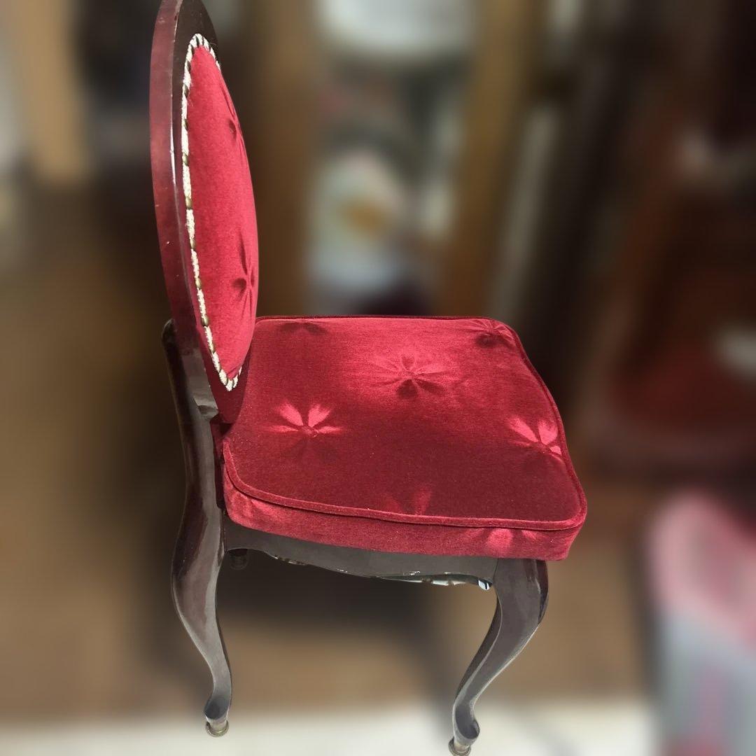 アンティーク　家具　ヴィクトリアンスタイル 赤いチェア　1点