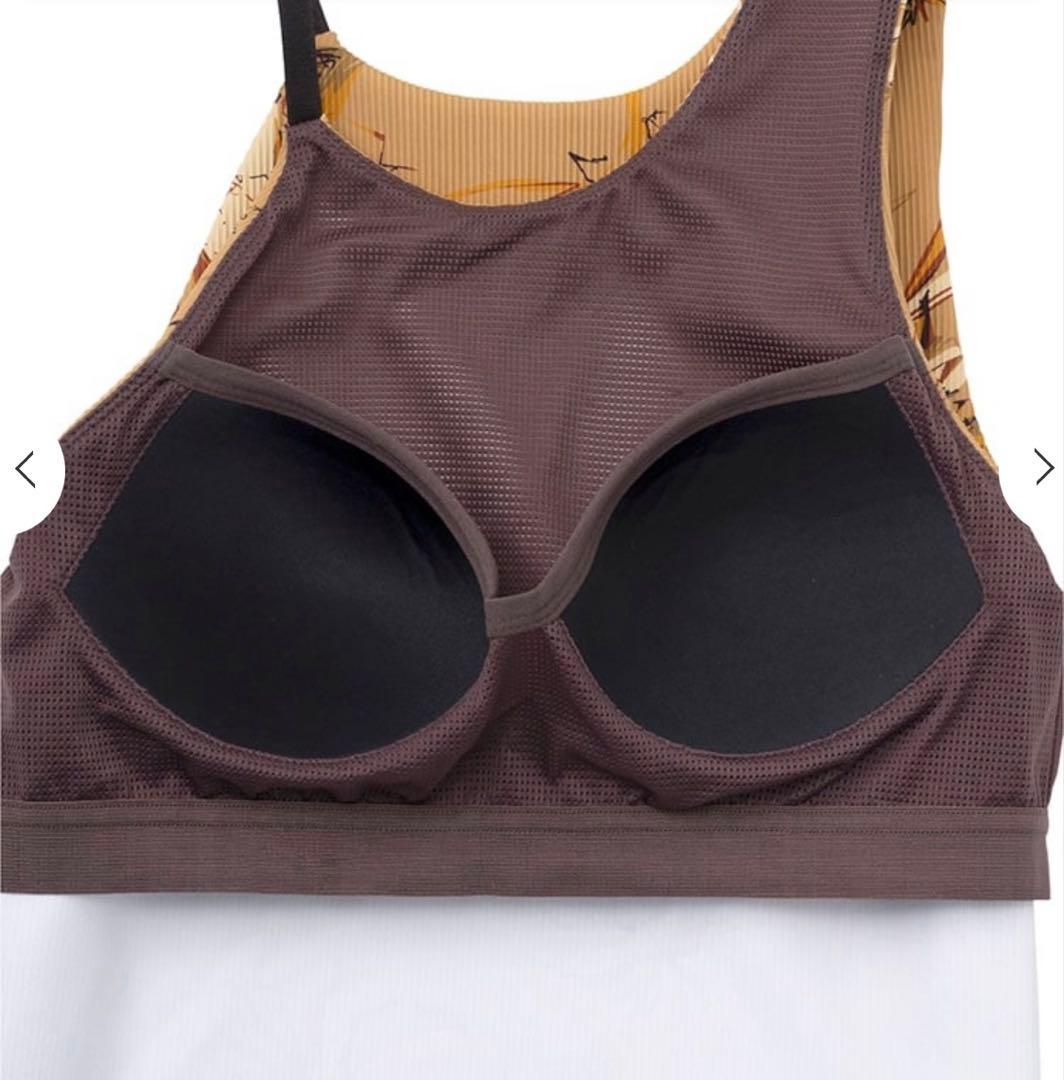 【SUKALA 】リブBigフラワープリントタンクトップ ゴールド M