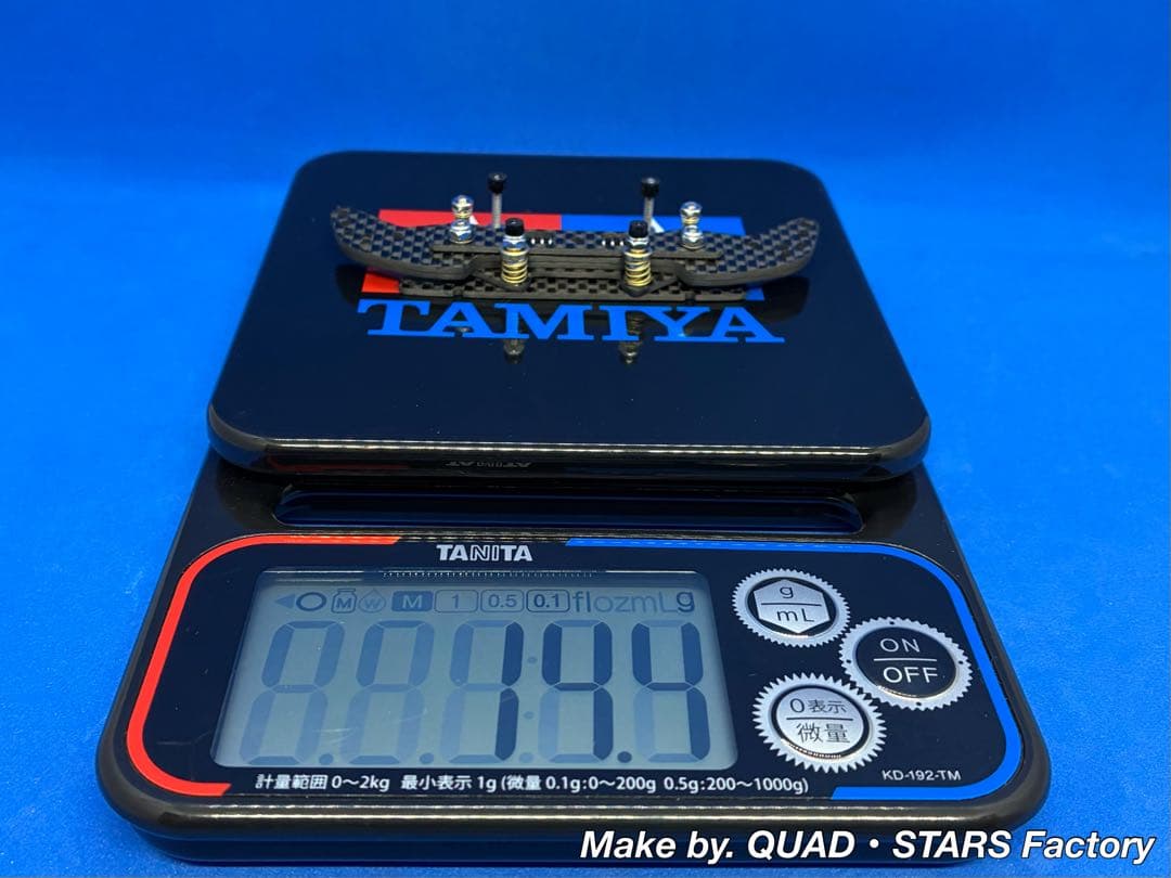 【ミニ四駆・MS用】2軸ATスライドダンパー　ブラックアウト／フルカーボン