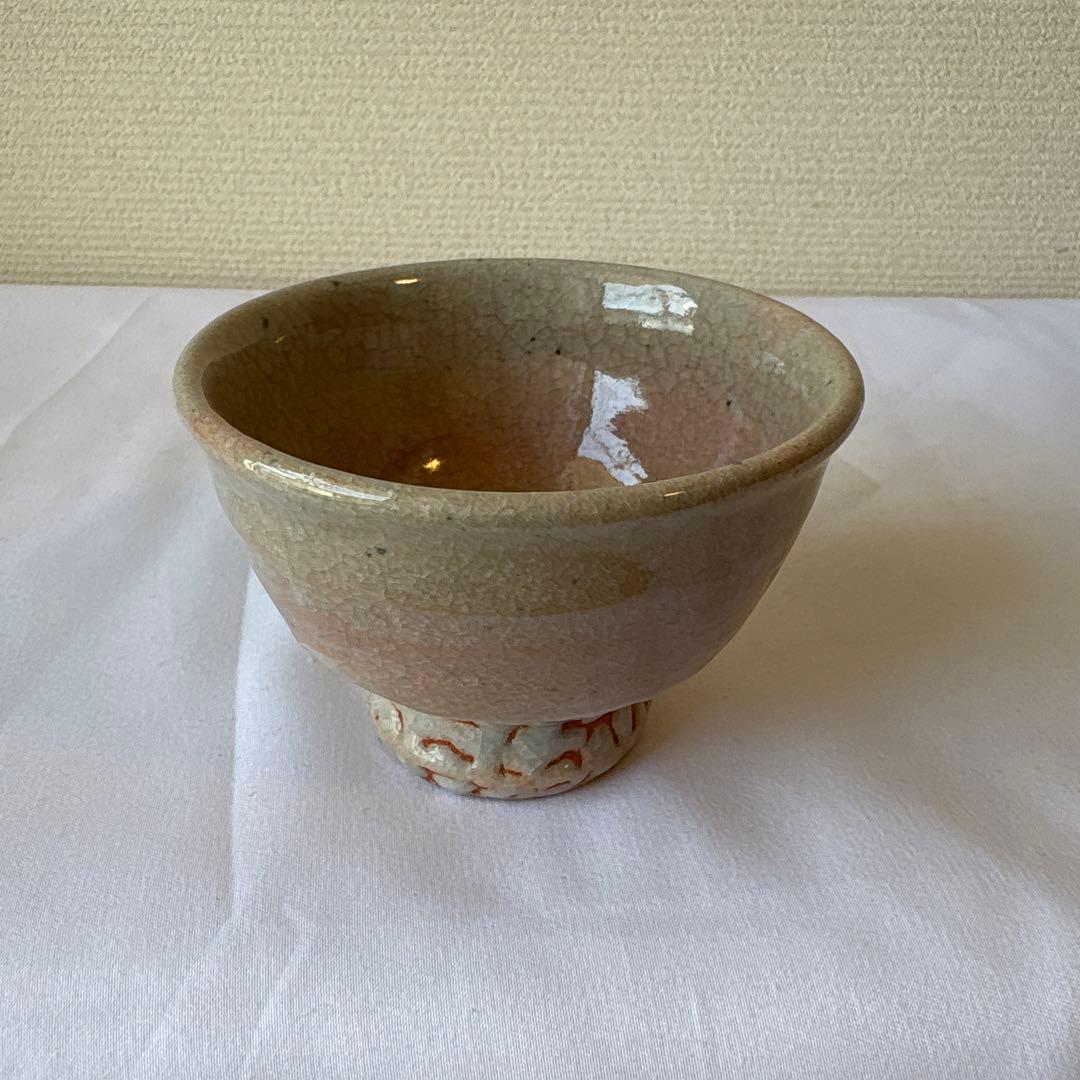 韓国人間国宝　李朝七代白山　金正玉作　嶺南窯 ぐい呑み　共箱