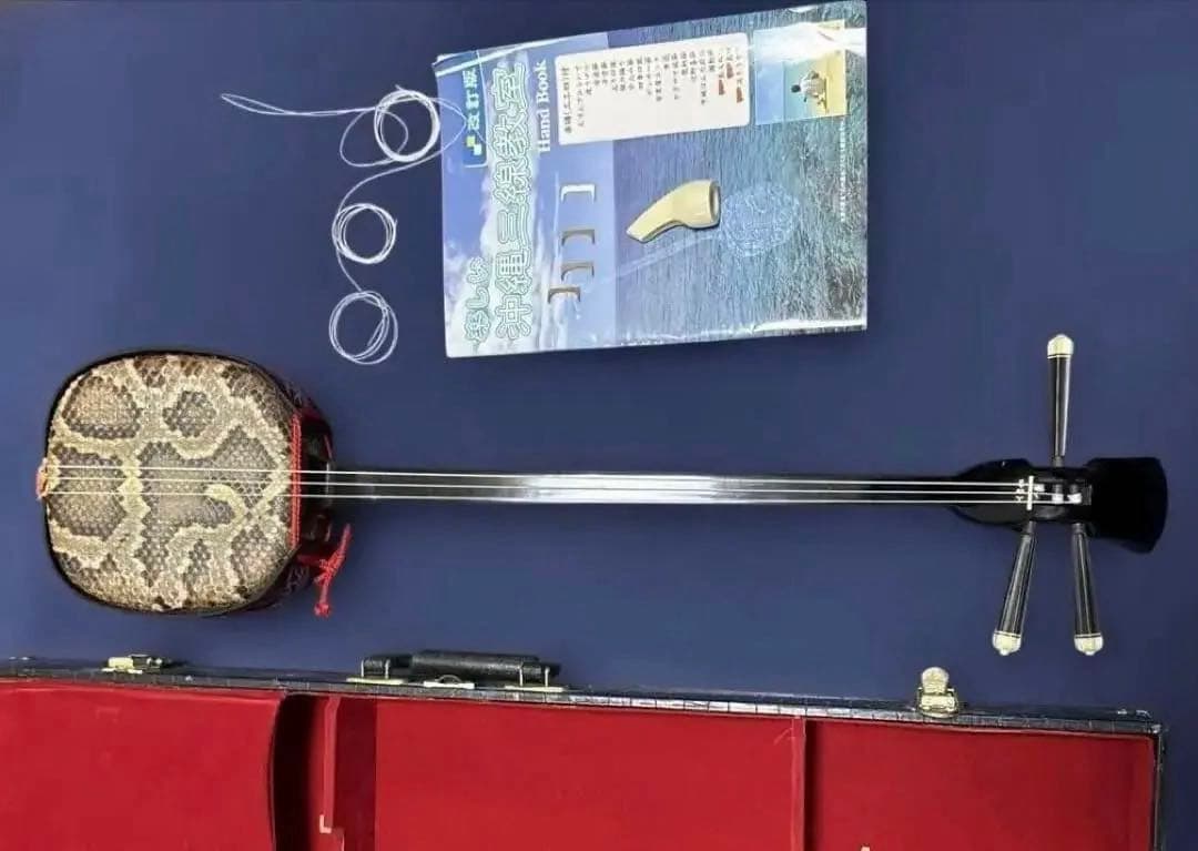 三線 （蛇皮ニシキヘビ）　ハードケース付き