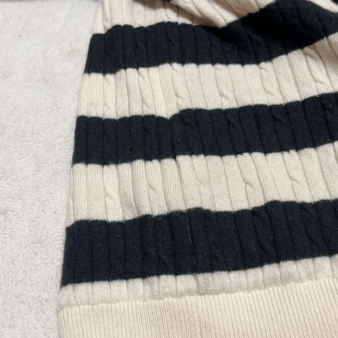 パーリーゲイツ　近年　カシミヤ　蓄熱裏地　防風　スニード　ニット　ボーダー　ロゴ