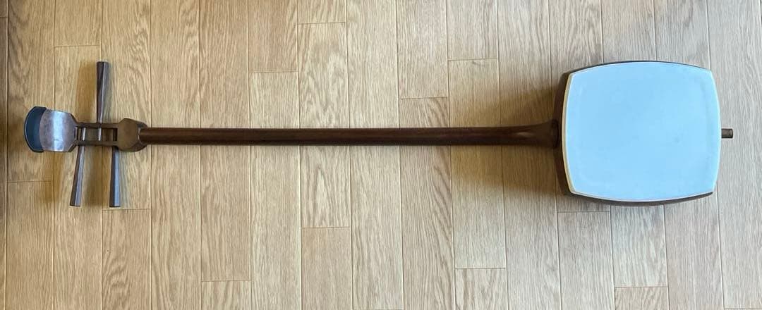 長唄・小唄三味線 銀細 綾杉洞 桑棹 かんべり修理済み 革両面張替済み